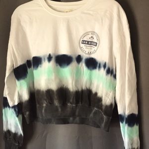 San Diego tie dye cropped sweatshirt